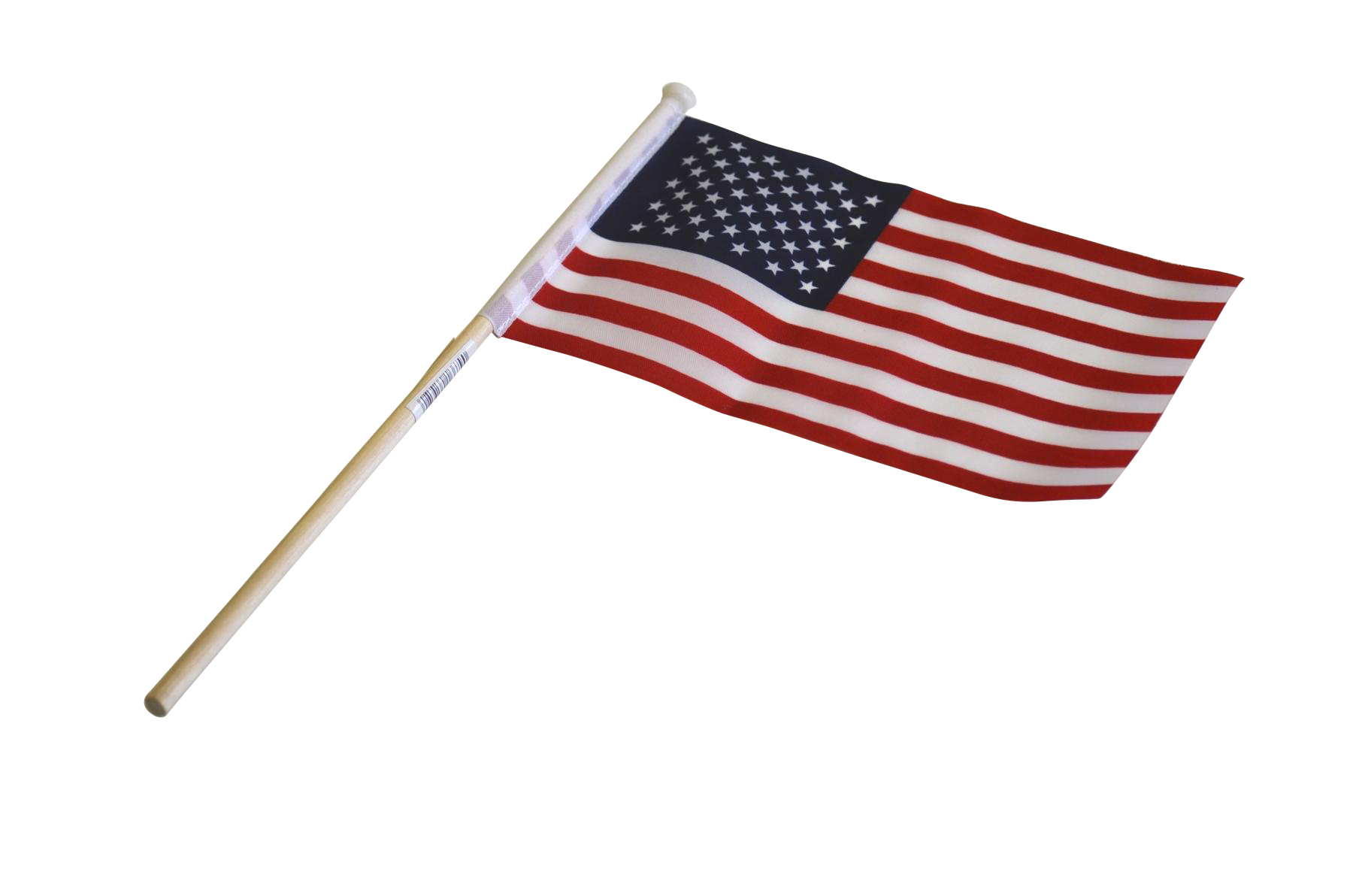 4x6 inch flag on stick usa wooden stick w/plastic ball on end ...