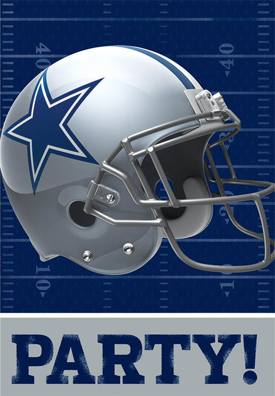 Dallas Cowboys Invitations & Thank You Notes For 8