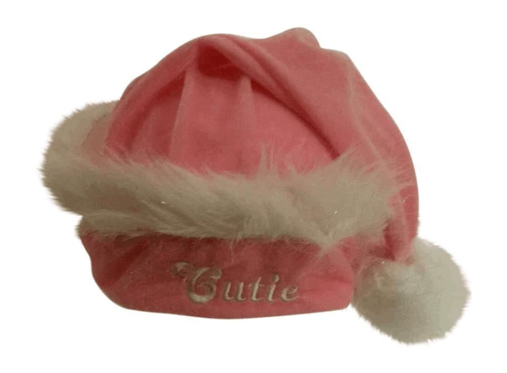 light pink santa hat