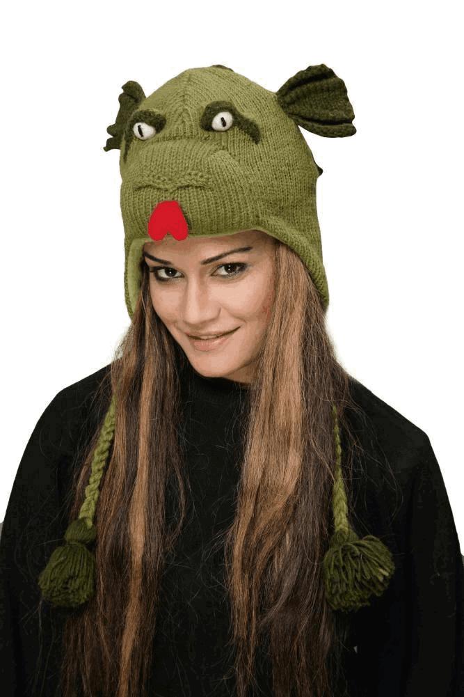 Bzany Dragon Pom Pom Knit Hat Bzany Com