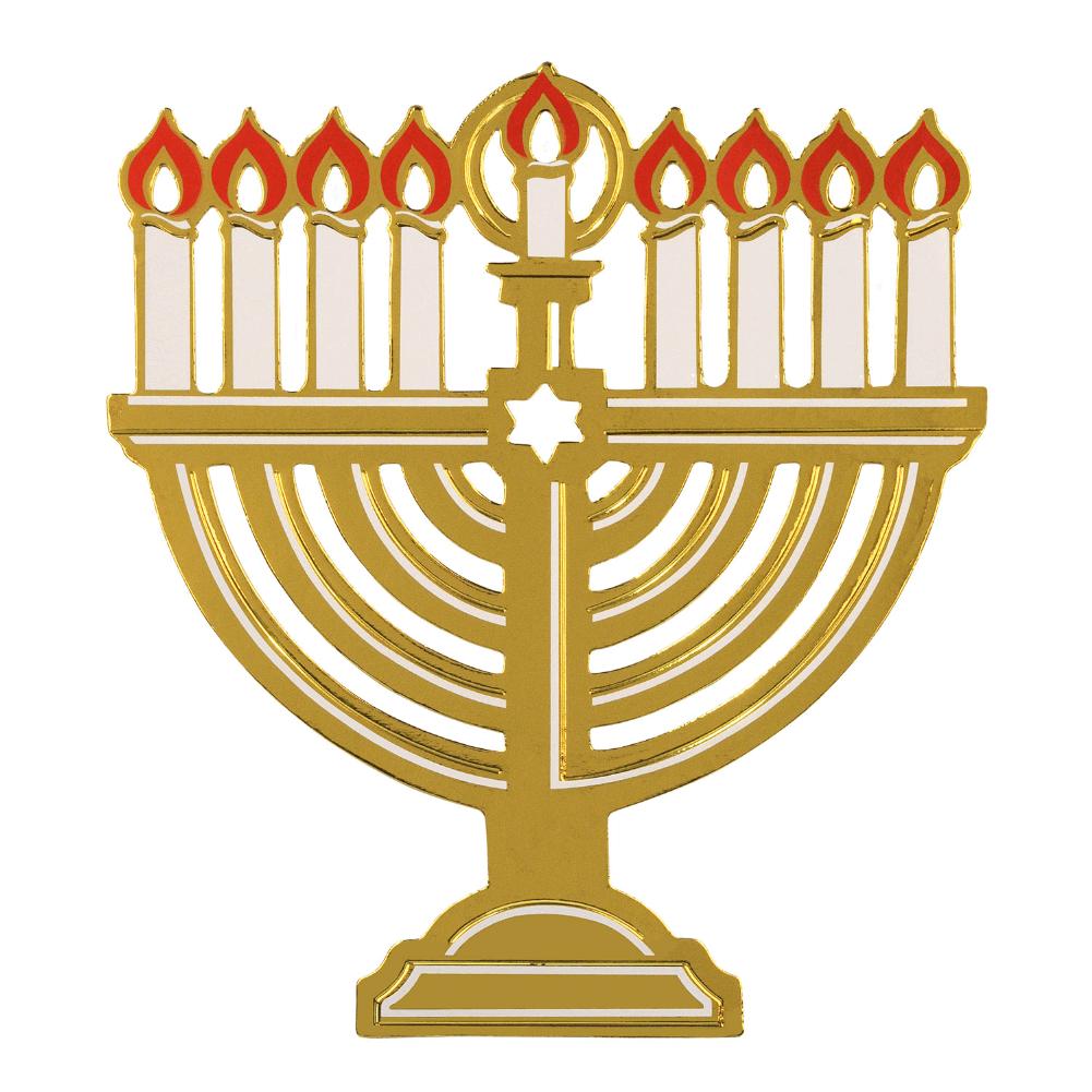 Foil Menorah Silhouette (foil/printed 2 sides) - BZany.com