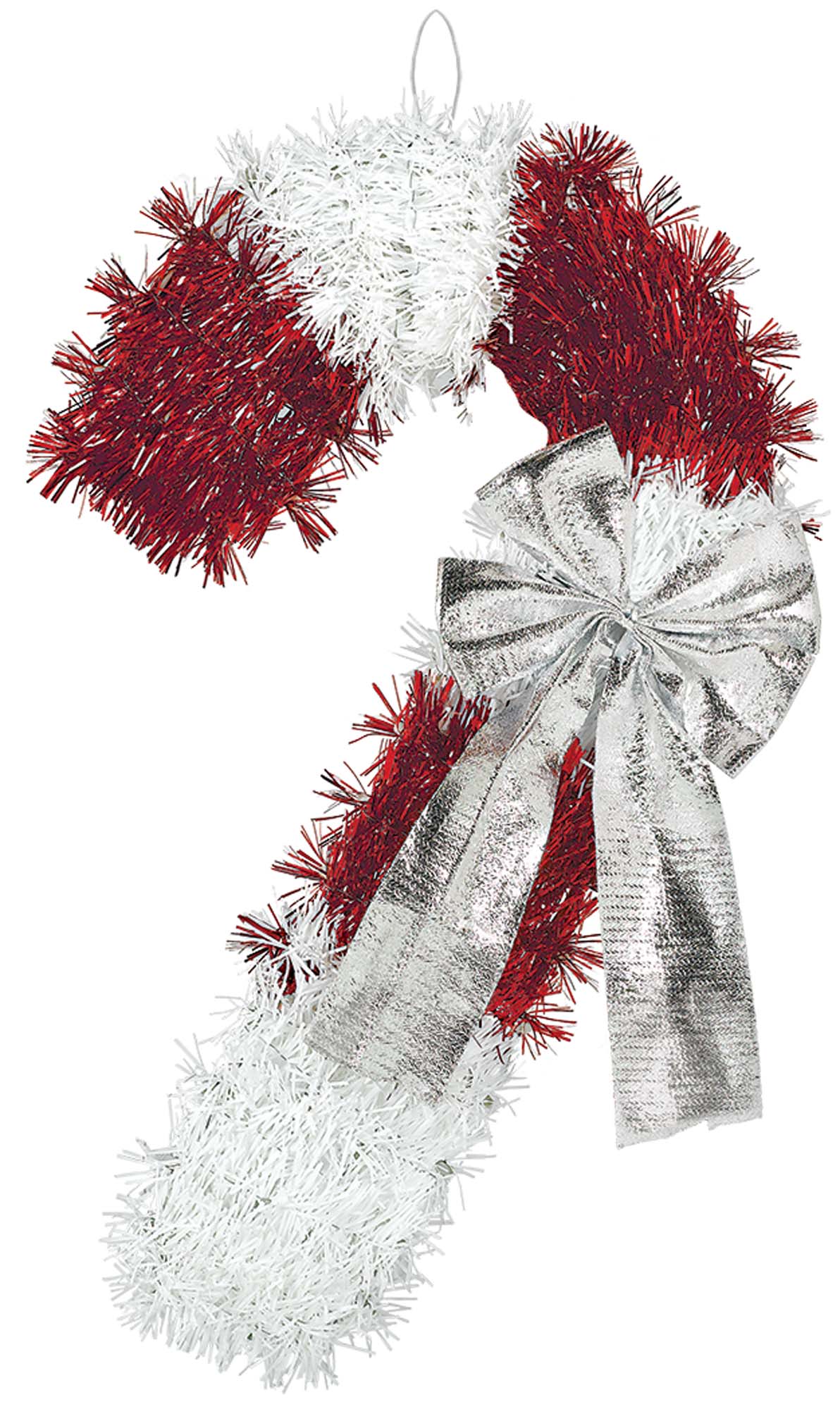 Decorative Tinsel Candy Cane - Webhats.com