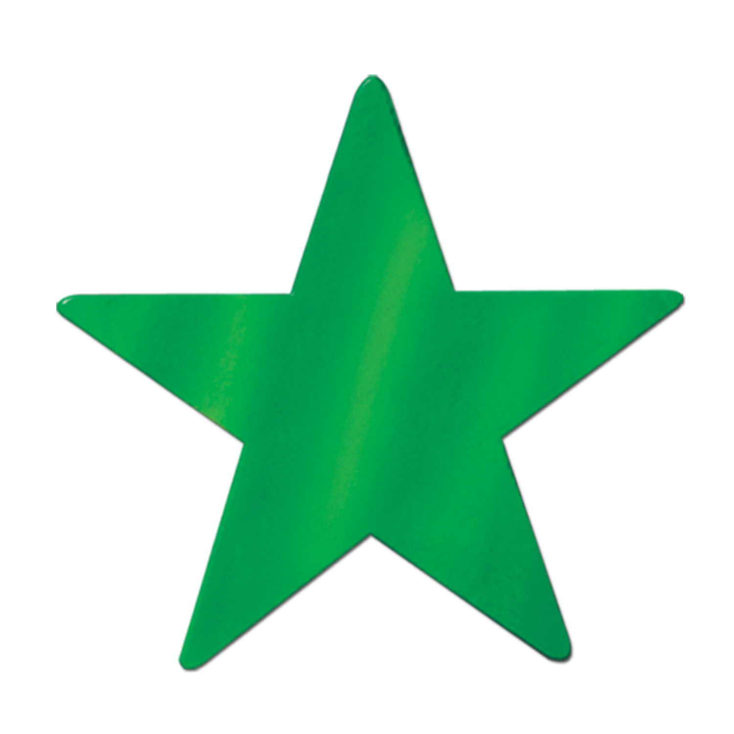 Foil Star Cutout (green foil 2 sides) - Webhats.com